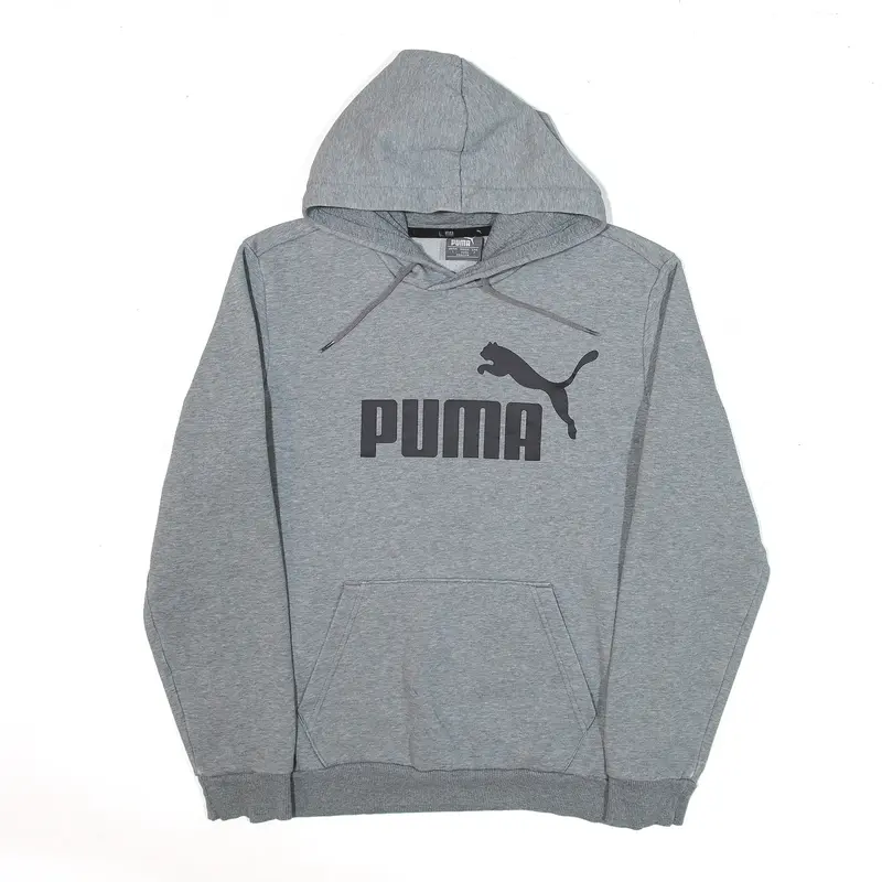 PUMA Sports Grey Pullover Hoodie Mens S