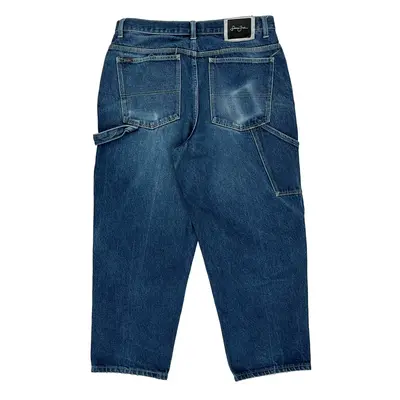 Sean John Double Knee Carpenter Jeans - 33W 27L Blue Cotton