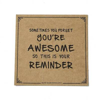 Kraft Paper Display Cards with Word