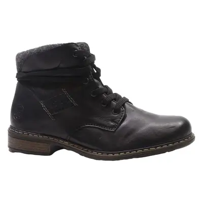 RIEKER Ankle Boots Black Leather Womens UK 7
