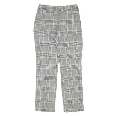REISS Check Trousers Grey Slim Straight Womens W27 L27