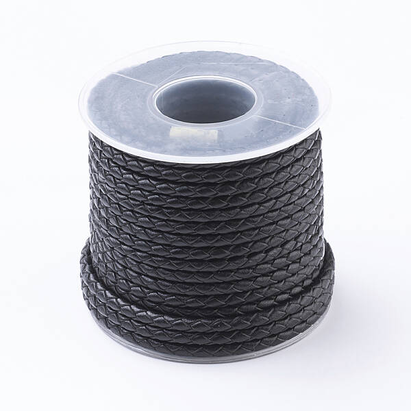 Round Braided Leather Cord