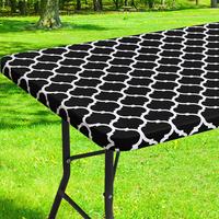 Rectangular Picnic Tablecloth, Waterproof Elastic Fitted Outdoor Tablecloth, Modern Wipeable Table Cover for Camping, Dining ...