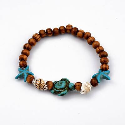 Round Wood Stretch Bracelets