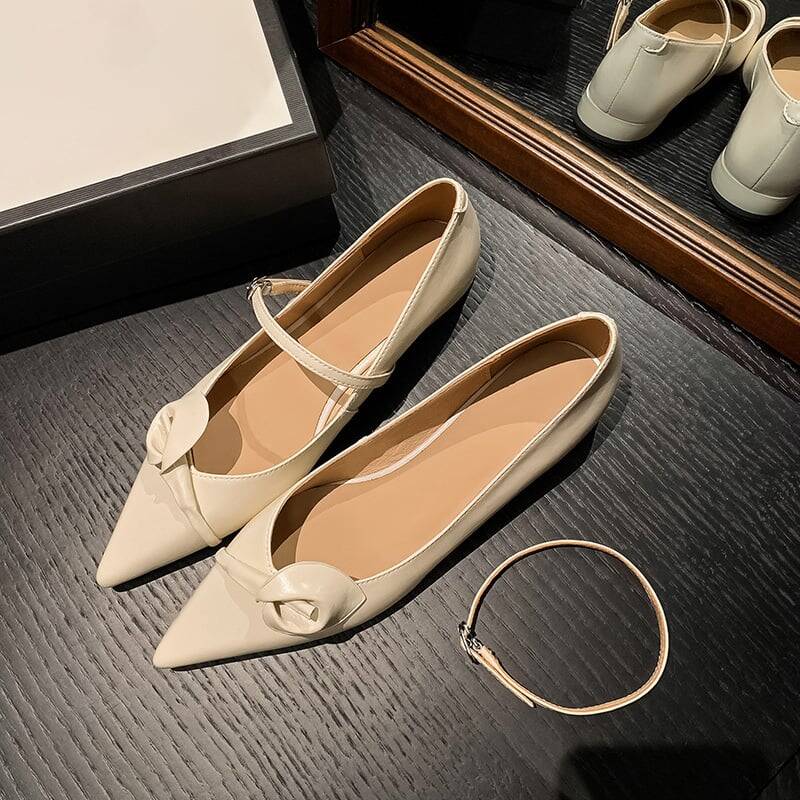 CHIKO Nyla Pointy Toe Block Heels Mary Jane Shoes