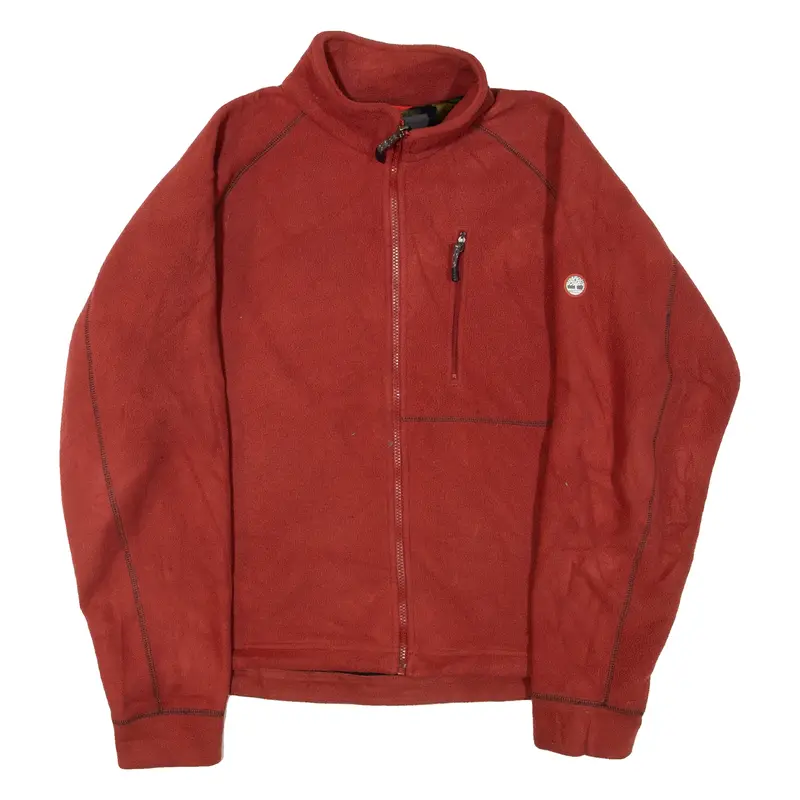TIMBERLAND Mens Fleece Red 1/2 Zip L