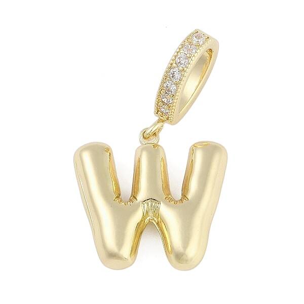 Brass Micro Pave Clear Cubic Zirconia Pendants