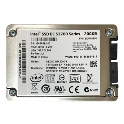 Intel SSDSC1NA200G301 | DC S3700 200GB Multi-Level Cell SATA 6Gb/s 1.8-Inch Solid State Drive