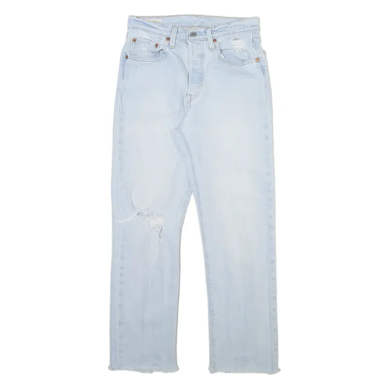 LEVI'S 501 BIG E Jeans Distressed Womens Blue Regular Straight W26 L26