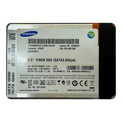 45N8081-06 Lenovo 128GB MLC SATA 3Gb/s 2.5-inch Internal Solid State Drive