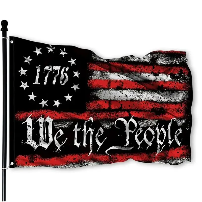 We The People 1776 Flag, Outdoor Betsy Ross 13 Star American Constitution Flag, Indoor Garden Decoration with 2 Grommets, Pat...