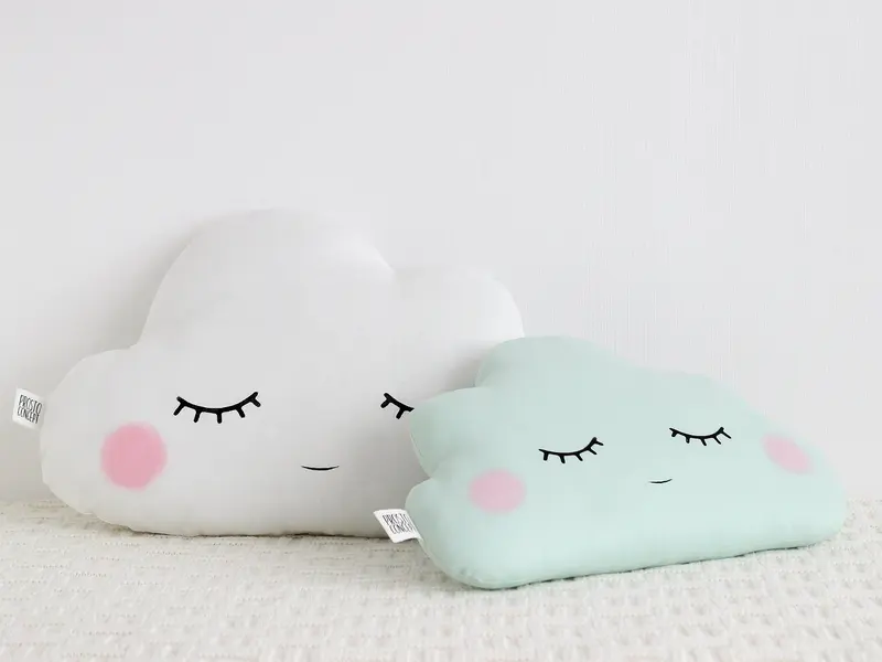 Set of 2 Pillows - Large Cloud Pillow and Small Cloud Pillow (8 colors)