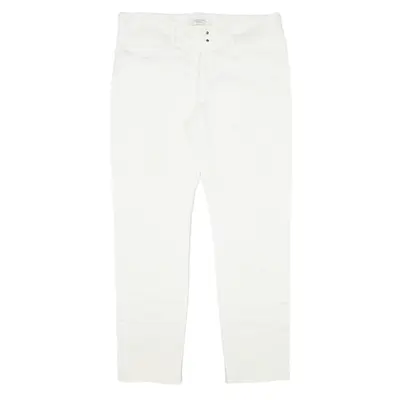 MAX MARA Kate Chino Trousers Cream Slim Tapered Womens W30 L27