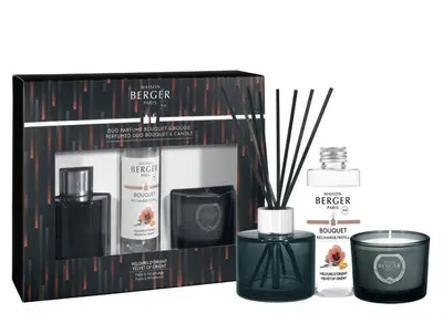Maison berger paris Variation Black Aroma Diffuser Gift Set Velvet of Orient 90 ml + 80 g candle