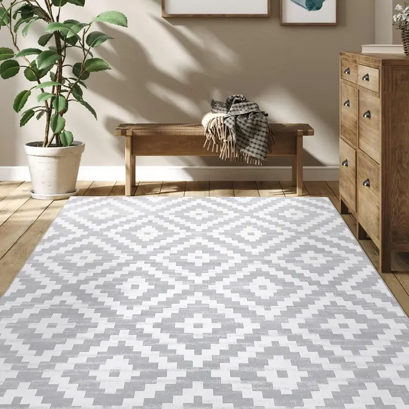 Garvee Area Rug 5x7 Washable Rugs for Living Room Moroccan Geometric Trellis Area Rug for Bedroom Modern Distressed Office Ca...