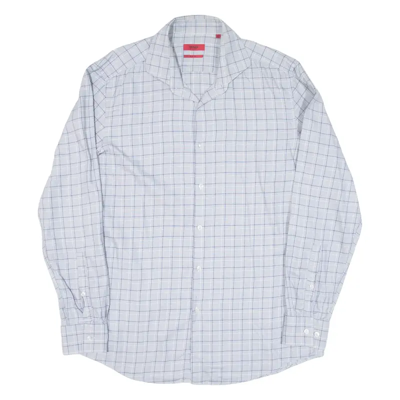 BOSS HUGO BOSS Slim Fit Mens Shirt Grey Check Long Sleeve M