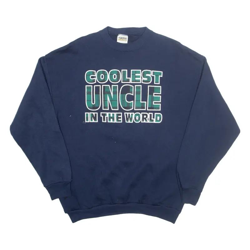 TULTEX Coolest Uncle In The World Mens Sweatshirt Blue XL