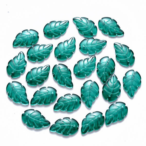 Transparent Baking Painted Glass Pendants