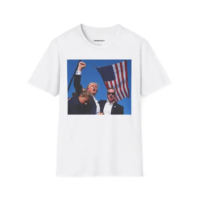 VIRAL TRUMP RALLY TEE (NO BACK DESIGN) tshirt unisex rally shooter trump 2024