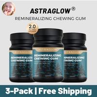 AstraGlow Chewing Gum - Whitens, with Hydroxyapatite for Tooth Repair, Protects Gums.Goma de Mascar con Hidroxiamapatita - Re...