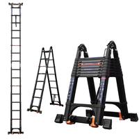 16.5FT Telescoping Ladder A Frame, Portable Extension Folding Ladder, Multi-Purpose Compact Telescopic Ladder for Outdoor Wor...