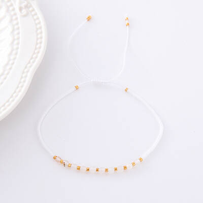 2mm Faceted Opalite Beaded Braided Adjustable Bracelets for Women