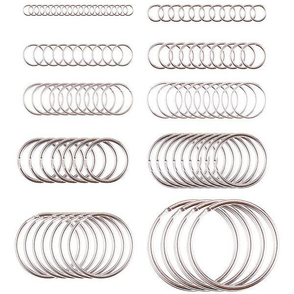 Iron Double Loops Jump Rings Split Rings and Iron Split Key Rings