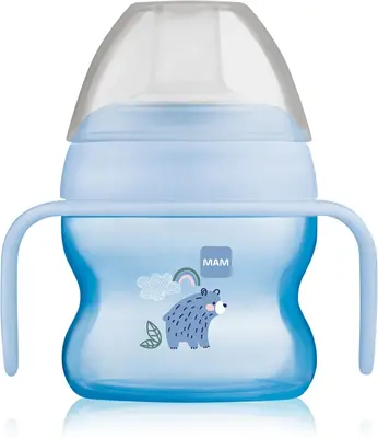 MAM Starter Drip-Free Glass with Handles Blue 150ml