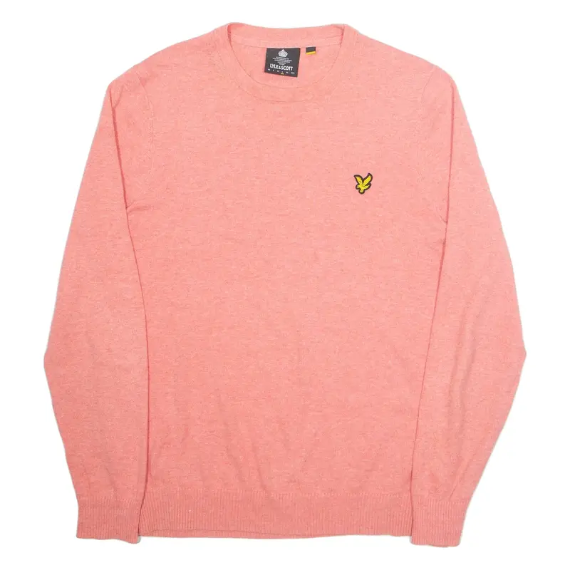 LYLE & SCOTT Mens Jumper Pink Tight Knit L