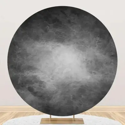 Round White Gray Marble Texture Abstract Backdrop - Aperturee