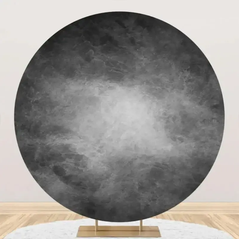 Round White Gray Marble Texture Abstract Backdrop - Aperturee