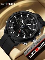 Men's Fashion Digital Watch, Casual Round Dial Digital Watch with Luminous Alarm, Water-resistant Multifunctional Wristwatch ...