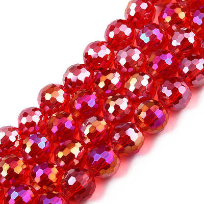 Electroplate Transparent Glass Beads Strands