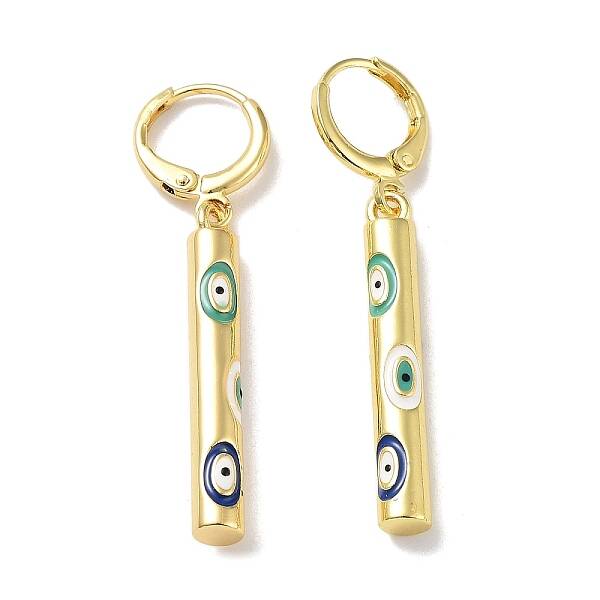 Real 18K Gold Plated Brass Dangle Leverback Earrings