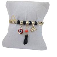 LaYaiBoutique #1264 Bracelet Protection Azabache oro Laminado 14k ALTA CALIDAD
