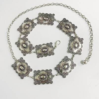 Tibetan Style Alloy Rectangle Link Chain Waist Belly Chains for Women