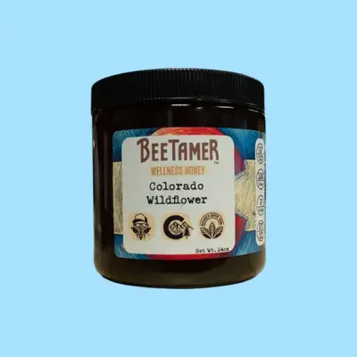 BeeTamer's Colorado Wildflower 100% Pure Raw Honey 24oz, Natural Sweet High Elevation Honey