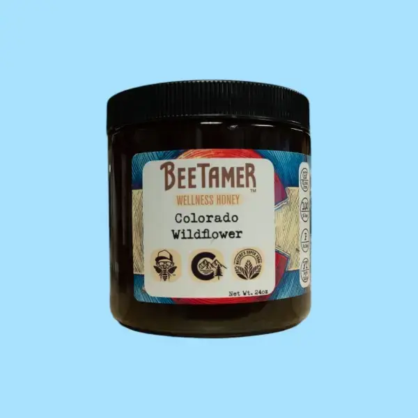 BeeTamer's Colorado Wildflower 100% Pure Raw Honey 24oz, Natural Sweet High Elevation Honey