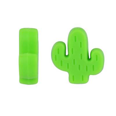 20Pcs Cactus Food Grade Eco-Friendly Silicone Focal Beads