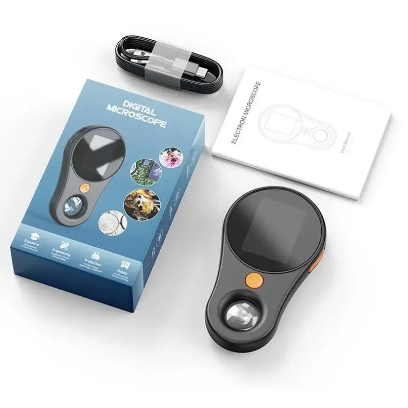 Portable Handheld Digital Microscope Tools, 500X Rechargeable Microscope Tool, Work Equipment for Men, 1080P Micro Focus Len...