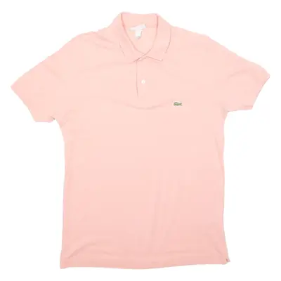 LACOSTE Mens Polo Shirt Pink XL