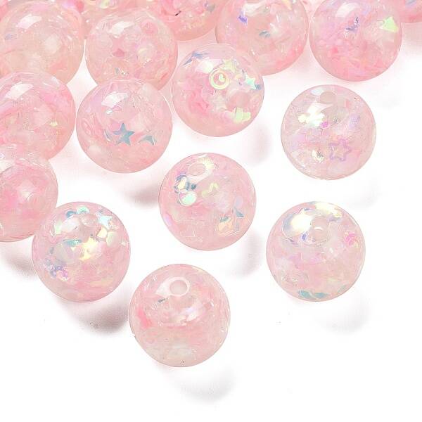 Transparent Resin with Paillette Beads