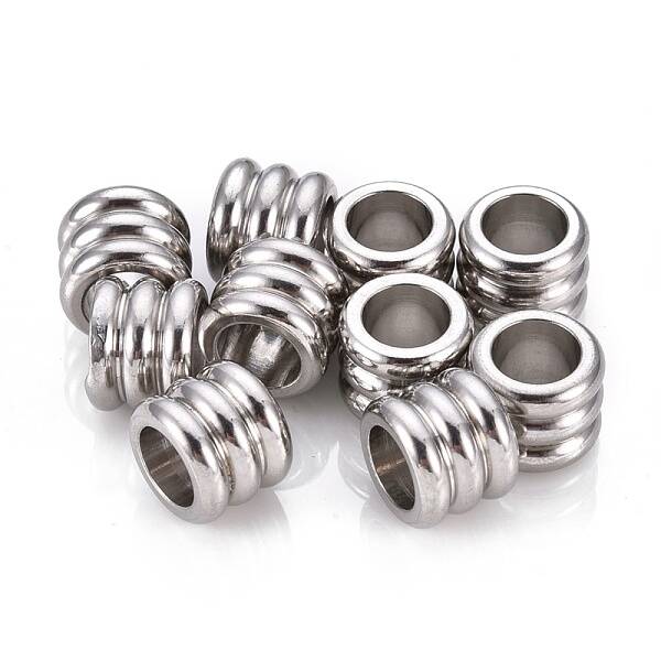 Tarnish Resistant 201 Stainless Steel European Beads
