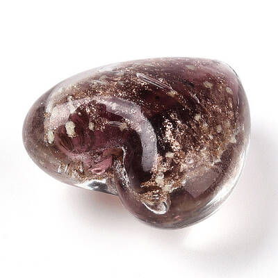 Luminous Handmade Gold Sand Lampwork Beads