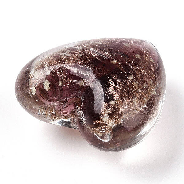 Luminous Handmade Gold Sand Lampwork Beads
