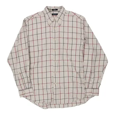 Nautica Checked Shirt - XL Cream Cotton