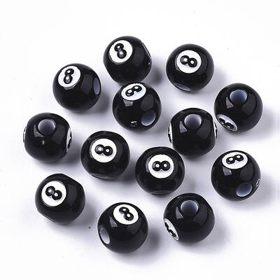 Spray Painted Acrylic Beads