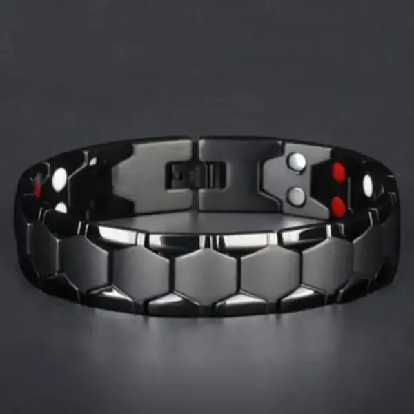 TY520 Men's Bracelet Double Row Ultra Strength Titanium Steel Magnetic Bracelet Gift for Friends and Family Men