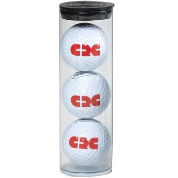 36 Promotional 3 Golf Balls in Tube - Clear Tube