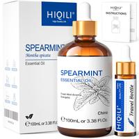 HIQILI 100ML Spearmint Essential Oil, For Use Around Facial Hair, Can Be Added to Lotions, Creams - Pure & Natural Facial Oil...